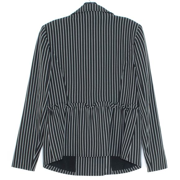 Nanette Lepore Womens Blazer Preppy Academia Retro Minimalist Stripe Black 4 - Picture 2 of 2